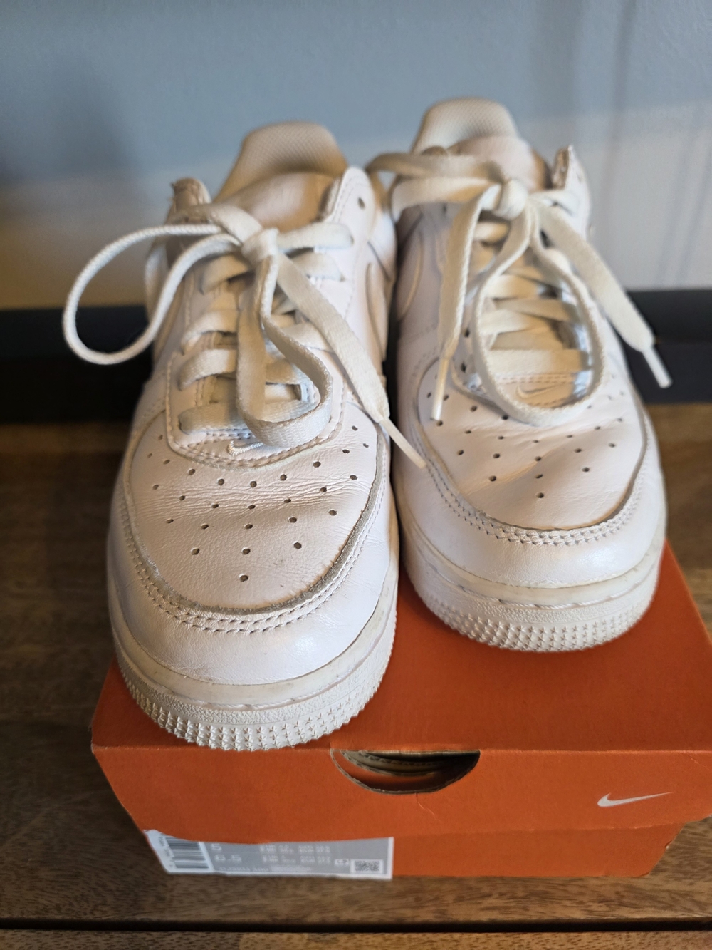 Womens White Air Force Nike Air - Classic Leather Athletic Shoe
